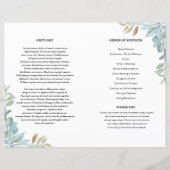 リーフ葬儀プログラムテンプレート (裏面)