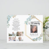 リーフ葬儀プログラムテンプレート (スタンド正面)