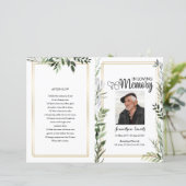 リーフ葬儀プログラムテンプレート (スタンド正面)