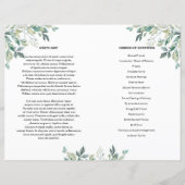 リーフ葬儀プログラムテンプレート (裏面)