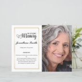 リーフ葬儀プログラムテンプレート (スタンド正面)