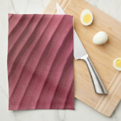 リーフ赤対角 キッチンタオル (四つ折り)