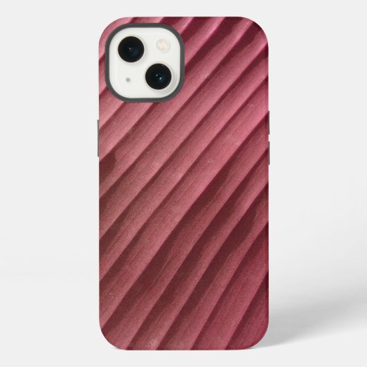リーフ赤対角 iPhoneケース (裏面)