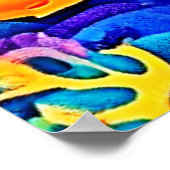 リーフ鮮やか：ウミガメの水中領域 ポスター (角)