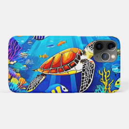 リーフ鮮やか：ウミガメの水中領域 iPhone 11 PROケース