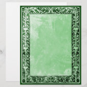 リーフ&つる植物縁どスクラップ&クラフト紙グリーンミント (正面/裏面)