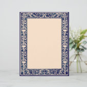 リーフ&つる植物縁どスクラフト紙クリーム (スタンド正面)