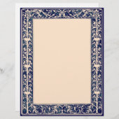 リーフ&つる植物縁どスクラフト紙クリーム (正面/裏面)