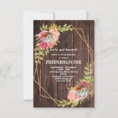 リーフ・ウッド・フレンズギビング招待状 招待状 (正面)