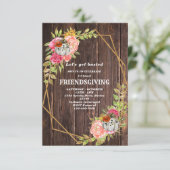 リーフ・ウッド・フレンズギビング招待状 招待状 (スタンド正面)