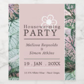 リーフ、エレガント引っ越し祝いパーティーパーティー ワインラベル (シングルラベル)