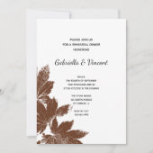 リーフ・スタンプ結婚のリハーサル・ディナー 招待状 (正面)