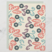 リーフ&スワールスクラップブック紙 (正面/裏面)