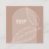 リーフ ソフト モカ ウェディングQR 封入カード エンクロージャーカード (正面)