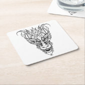 リーフ・ドラゴン スクエアペーパーコースター (アングル)