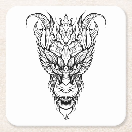 リーフ・ドラゴン スクエアペーパーコースター (正面)