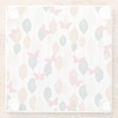 リーフ&バタフライインボホスタイルコースター ガラスコースター (裏面)