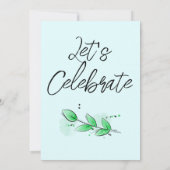 リーフ ボタニカル 招待状 (裏面)