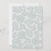 リーフ ミニマル 秋のウェディング 招待状 (裏面)