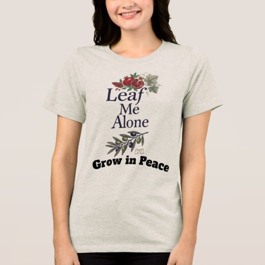 リーフ・ミー・アローン ボタニカル柄 トライブレンドＴシャツ (正面)