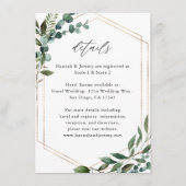 リーフ&ユーカリ ゴールド LG エンクロージャーカード (正面)