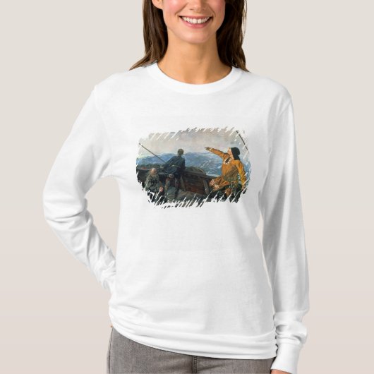 リーフErikssonはアメリカ1893年の土地を見ます Tシャツ (正面)