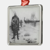 リーフEriksson著アメリカの発見 メタルオーナメント (左)