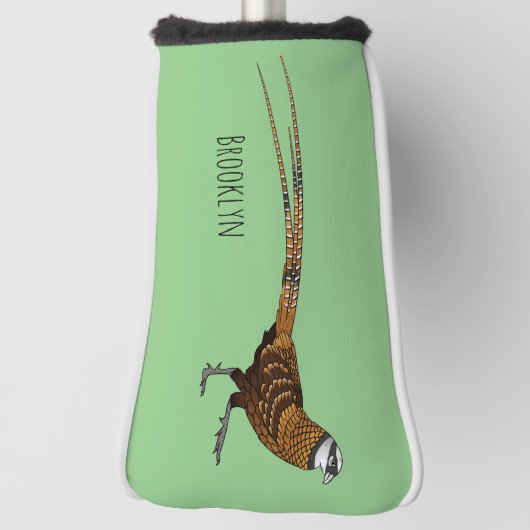 リーブスのキジ鳥の漫画イラストレーション ゴルフヘッドカバー (回転90)