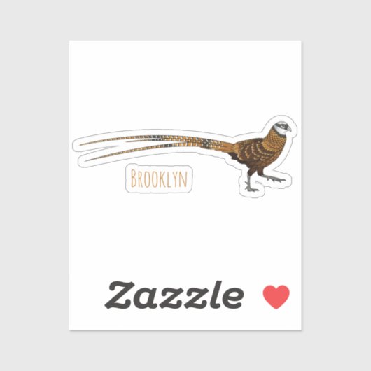 リーブスのキジ鳥の漫画イラストレーション シール (シート)