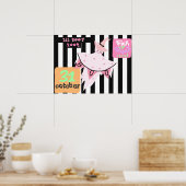 リーブーキッズルーム幽霊パステルハロウィーンデコル ポスター (キッチン)