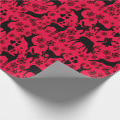 リープディアレッドラッピング紙 ラッピングペーパー (角)