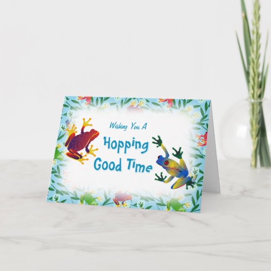 リープフロッグジャングル子供の誕生日 サンキューカード (正面)