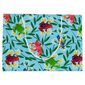 リープフロッグパーソナライズされた誕生日ラージ抱き枕 ラージペーパーバッグ (裏面)