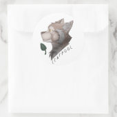 リーププール戦士キャッツステッカー ラウンドシール (バッグ)