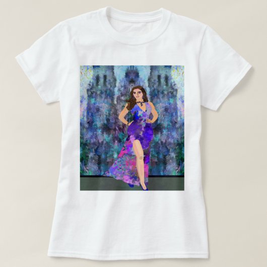 リーマリーの創造的なデザインを散歩する Tシャツ (デザイン正面)