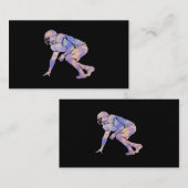 リーマンサッカー選手絞り染めスポーツサッカーファン 名刺 (正面/裏面)