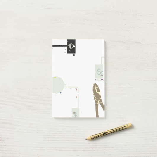 リーマンズプライヤーとサーキット ポストイット (デスク上)