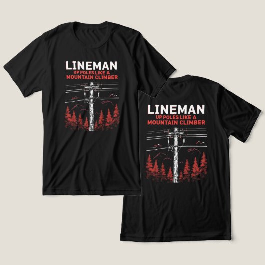 リーマンユーモア:山の登山者のように極を上げる トライブレンドTシャツ (デザイン正面&裏面)