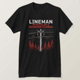 リーマンユーモア:山の登山者のように極を上げる Tシャツ