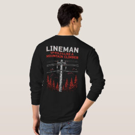 リーマンユーモア:山の登山者のように極を上げる Tシャツ