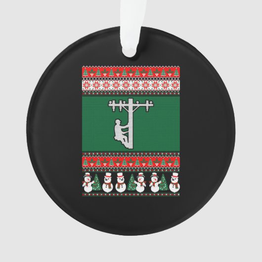 リーマン醜いクリスマスセーター オーナメント (正面)