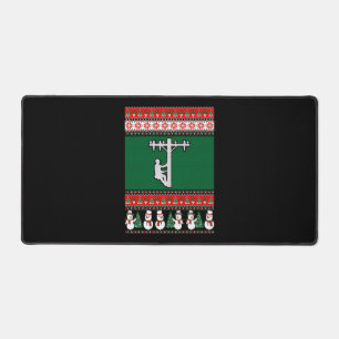 リーマン醜いクリスマスセーター デスクマット