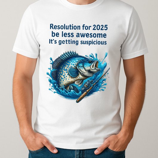 リールおもしろいからの魚釣りクールパパ Tシャツ