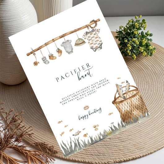 リールおもしろい魚釣りおしゃぶり狩りベビーシャワーポスター ポスター