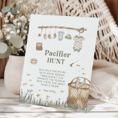 リールおもしろい魚釣りおしゃぶり狩りベビーシャワー標識 台座サイン