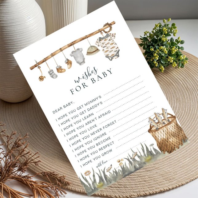 リールおもしろい魚釣りのベビーカード (クリエイターアップロード済み)