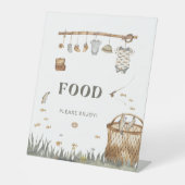 リールおもしろい魚釣りベビーシャワー食品サイン 台座サイン (正面)