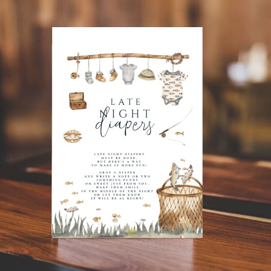 リールおもしろい魚釣り深夜おむつベビーポスター ポスター