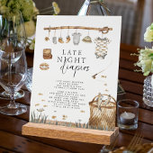 リールおもしろい魚釣り深夜おむつ素朴標識 アクリルサイン