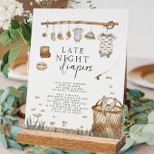 リールおもしろい魚釣り深夜おむつ素朴標識 アクリルサイン